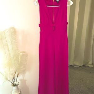 Hot pink express jumpsuit xs.